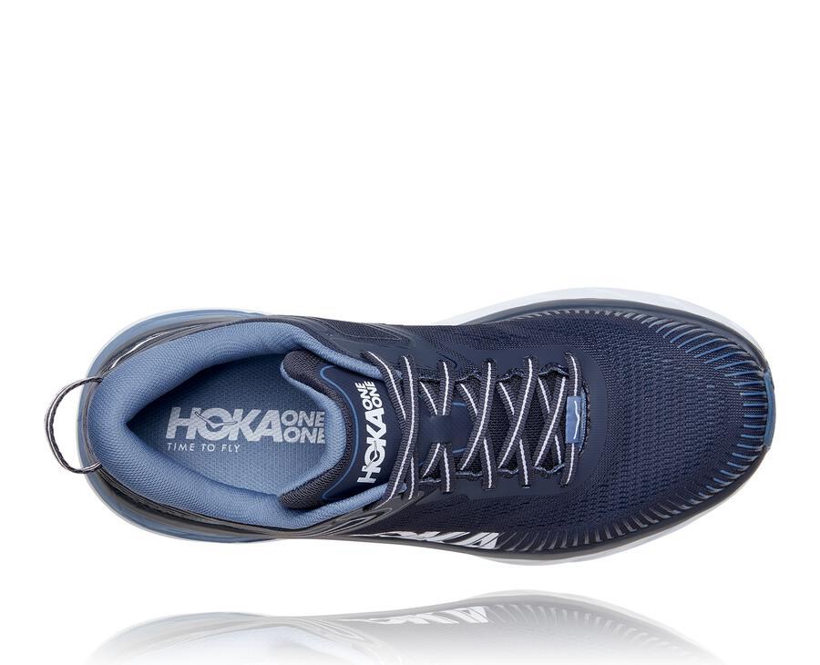 Hoka One One Tenisky Panske Námornícka Modrá - Bondi 7 - 94036-KEHY